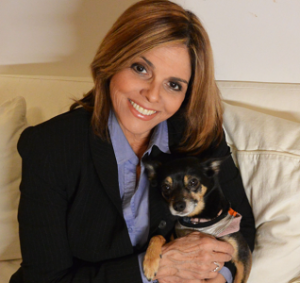 Jane Velez-Mitchell with puppy
