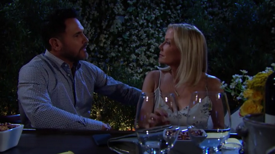 Bill and Brooke on The Bold and The Beautiful June 24, 2019