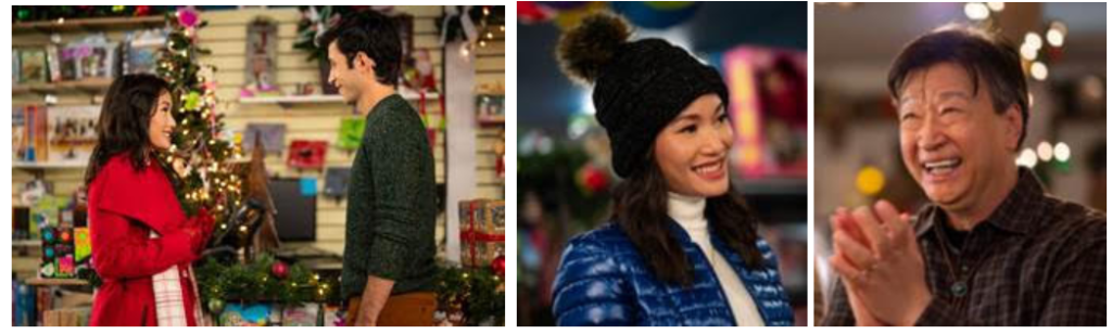 Stills from of "A Sugar & Spice Holiday" on Lifetime 12/13/20