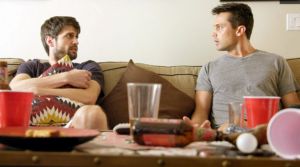 Stephen Colletti (Seth) and James Lafferty (Jeremy) in "Everyone Is Doing Great" on HULU