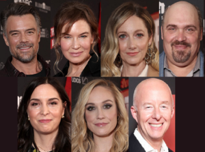 Actors Josh Duhamel, Renée Zellweger, Judy Greer, Glenn Fleshler; and producers Liz Cole, Jenny Klein and Chris McCumber of "The Thing About Pam" on NBC.