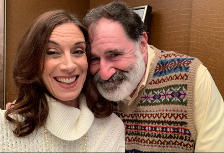 Lisa Arch with Richard Kind, who plays her husband on "Curb Your Enthusiasm" on HBO