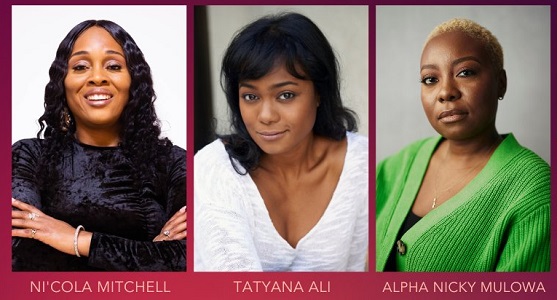 Tatyana Ali, Alpha Nicky Mulowa and Ni'Cola Mitchell of "Giving Hope: The Ni'Cola Mitchell Story" on Lifetime
