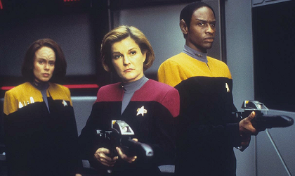 B'Elanna, Janeway and Tuvok in "Star Trek: Voyager"