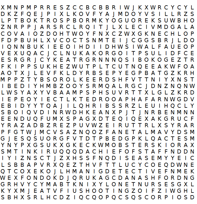 General Hospital Word Search