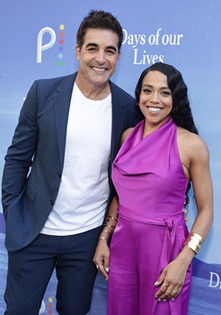 DAYS OF OUR LIVES -- “Day of Days 2023” -- Pictured: (l-r) Galen Gering, Elia Cantu at Peacock Place, L.A. Live on October 21, 2023 -- (Photo by: Todd Williamson/Peacock)