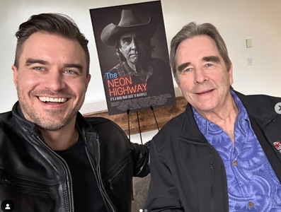Rob Mayes and Beau Bridges star in "The Neon Highway," out March 14 in select theaters.