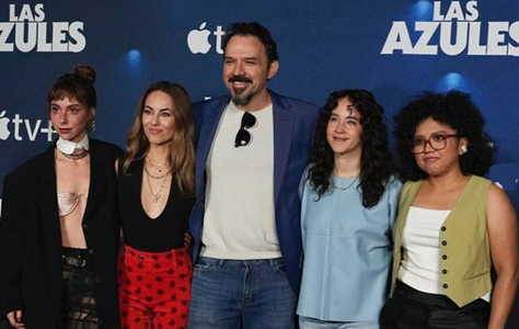 Natalia Téllez, Bárbara Mori, Fernando Rovzar, Amorita Rasgado and Ximena Sariñana at the premiere of "Women in Blue (Las Azules)," now streaming on Apple TV+.