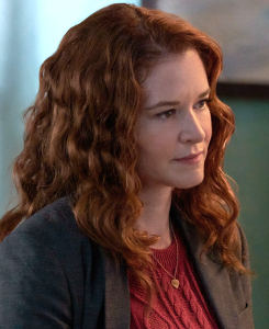 Sarah Drew, star of "Mistletoe Murders" on Hallmark+ - photo from Hallmark press site