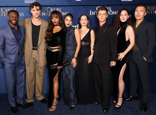 Cruel Intentions Los Angeles Red Carpet Premiere Credit: Anna Webber/Getty Images for Prime Video Copyright: 2024 Getty Images Description: LOS ANGELES, CALIFORNIA - NOVEMBER 19: (L-R) Sean Patrick Thomas, Khobe Clarke, Savannah Lee Smith, Sara Silva, Sarah Catherine Hook, Zac Burgess, Brooke Lena Johnson, and John Harlan Kim attend Cruel Intentions Los Angeles red carpet premiere at The Ebell Club of Los Angeles on November 19, 2024 in Los Angeles, California. (Photo by Anna Webber/Getty Images for Prime Video)