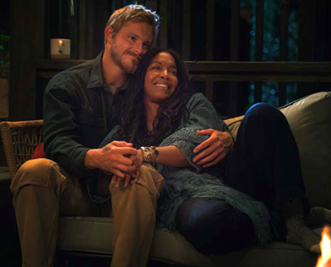 Alexander Ludwig (Ish) and Jessica Frances Duke (Emma) in "Earth Abides" - photo from MGM+ press site