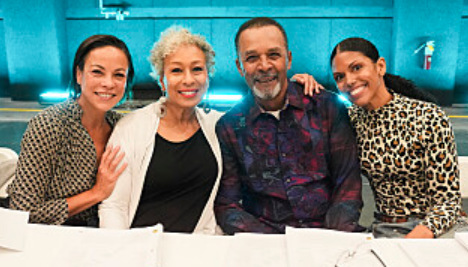 The main cast of "Beyond the Gates" at the first table reading. Photo from paramountpressexpress.com