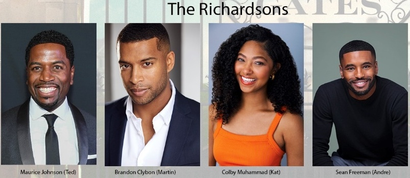 Maurice Johnson stars as Ted Richardson, Brandon Claybon stars as Martin Richardson, Colby Muhammad stars as Katherine “Kat” Richardson and Sean Freeman stars as Andre Hamilton in "Beyond the Gates" on CBS daytime and on Paramount+.