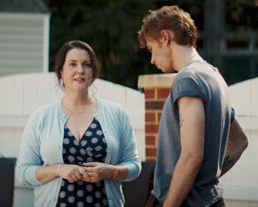 Melanie Lynskey and Owen Teague of the film "Griffin in Summer."