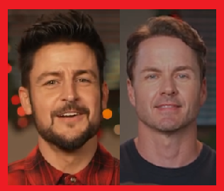 Tyler Hynes and Paul Campbell of "Three Wisest Men" on Hallmark.