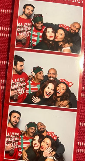Y&R actors at Christmas from Courtney Hope's Instagram page