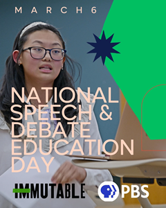 Immutable key art - National Speech & Debate Education Day