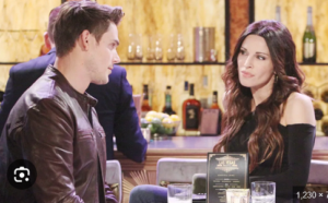 Adam (Mark Grossman) and Riza (Tina Casciani) on "The Young and The Restless" on CBS/Paramount+