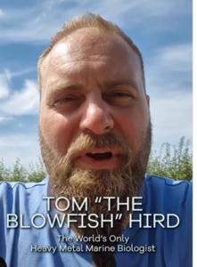 Tom “Blowfish” Hird of “What Shark Attacked?” during Shark Week on Discovery (photo from his Instagram)