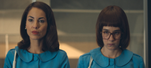 Maria (Bárbara Mori) and Ángeles (Ximena Sariñana) star in "Women in Blue" (Las Azules) on Apple TV+ (photo from Apple TV PR)